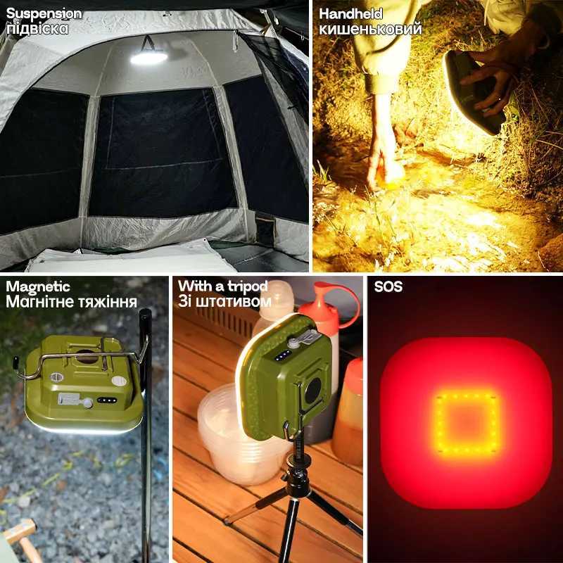 MOSLIGHTING Camping Lantern with 5 Lighting Modes LED Outdoor Light USB-C Fast Charging Hanging Tent Lamp for Outdoor Work Light M251115