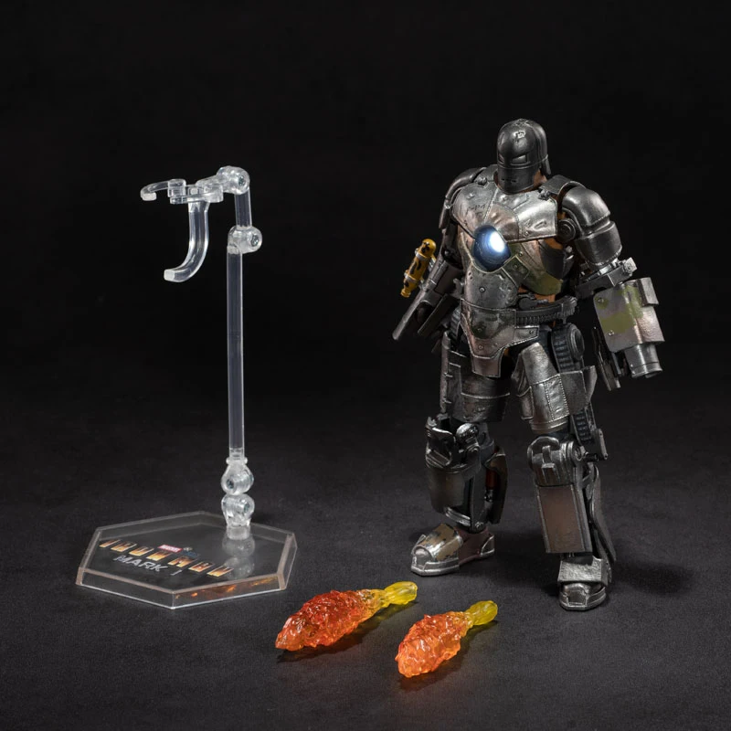 ZD Toys Marvel Official Licensed Iron Man MK1 MK2 MK3 MK4 MK5 MK6 MK7 7Inch Tony Stark Action Figure Avengers 1/10 Scale Collectible Model Kids Gifts 
