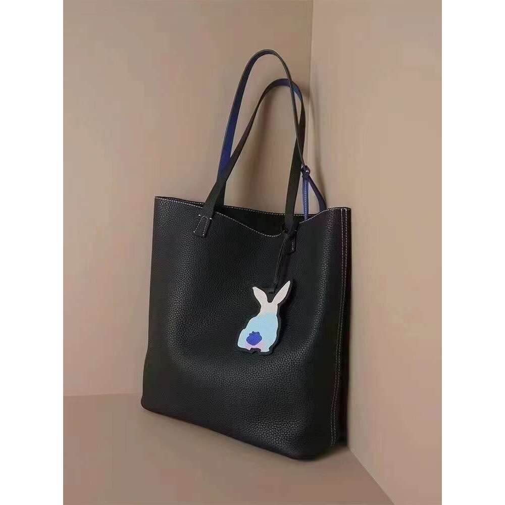 Mm Women's Bags Ultra Simple Style TC Cowhide Large Capacity Tote Baozi Mother Genuine Leather New Commuting Women's Computer Bag