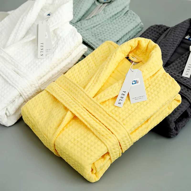Japan Style Robe 100 Cotton Waffle Gauze Robe Bath Robe Soft Ventilation Robe For All Seasons Females Casual Home Bathrobe C251115