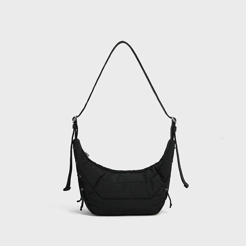 Mm Women's Bags Wang Jiaer's Lemaire Horn Nylon With Lazy Style Artistic Casual Shoulder For Men And Women Crossbody Bag
