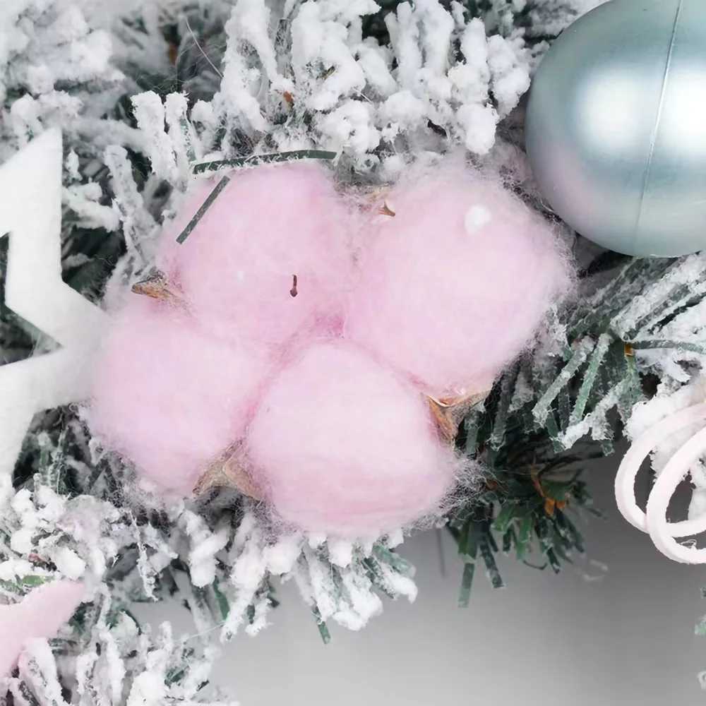 30/40cm Pink Snowflake Wreaths Holiday Decorations Wreaths Christmas Wreaths Hanging Ornaments Christmas Atmosphere DecorationM251115