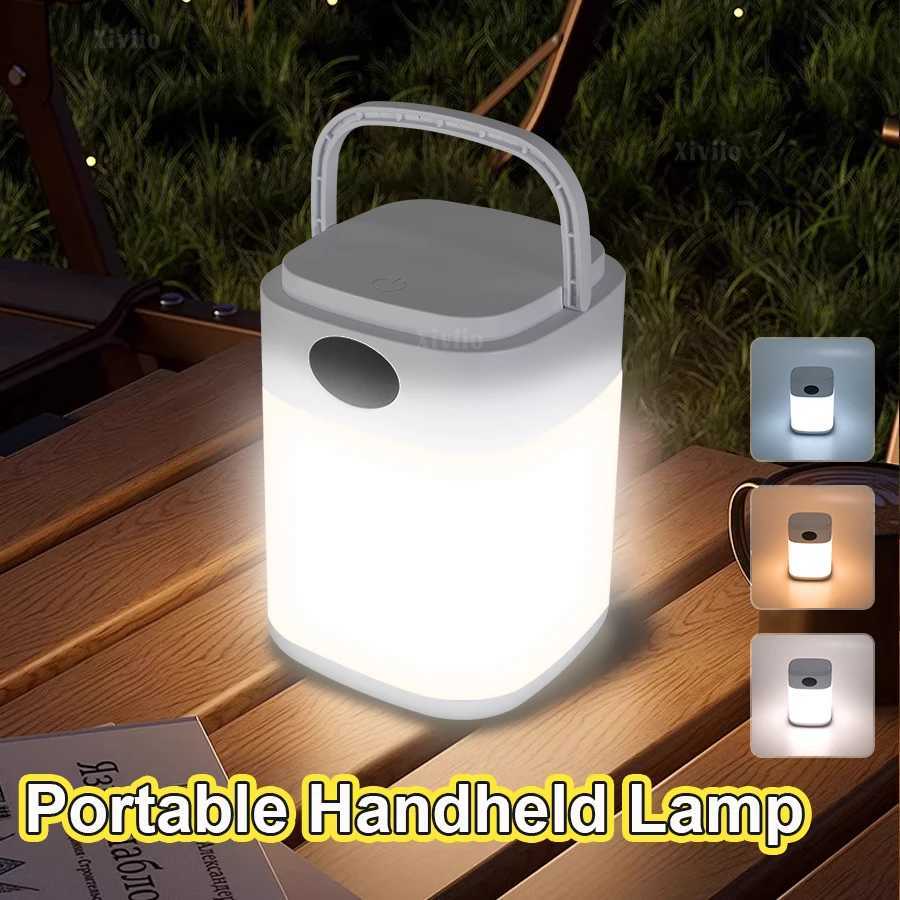 LED Portable Lantern Remote Control Night Light With Hook Camping Lamp Touch Dimmable Bedroom Beside Floodlight Work Lamp M251115