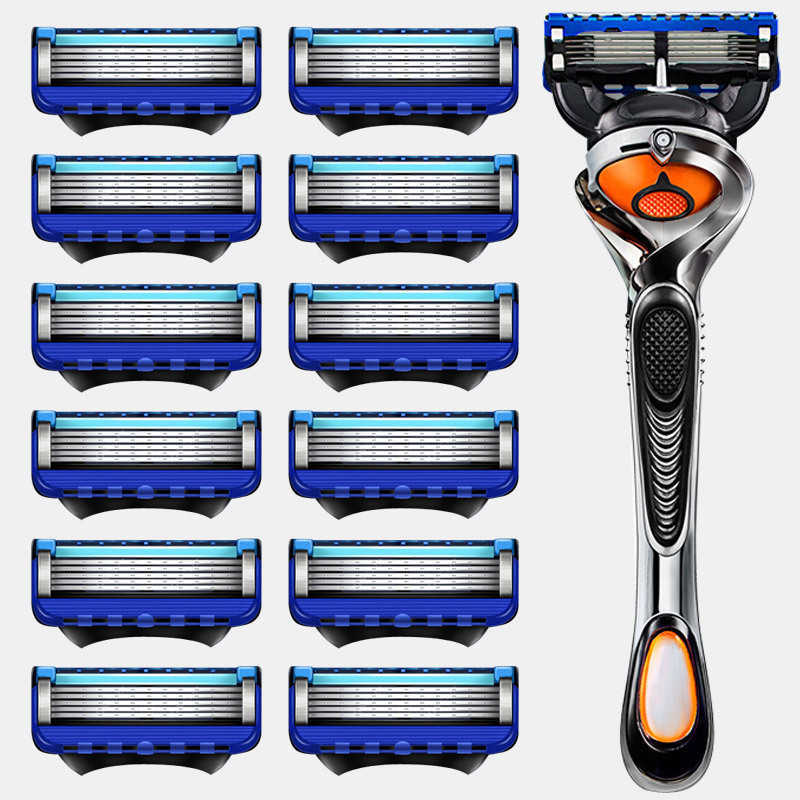 Imported five-layer blade razor Manual razor General Geely 5-layer blade head men's beard knife W241211