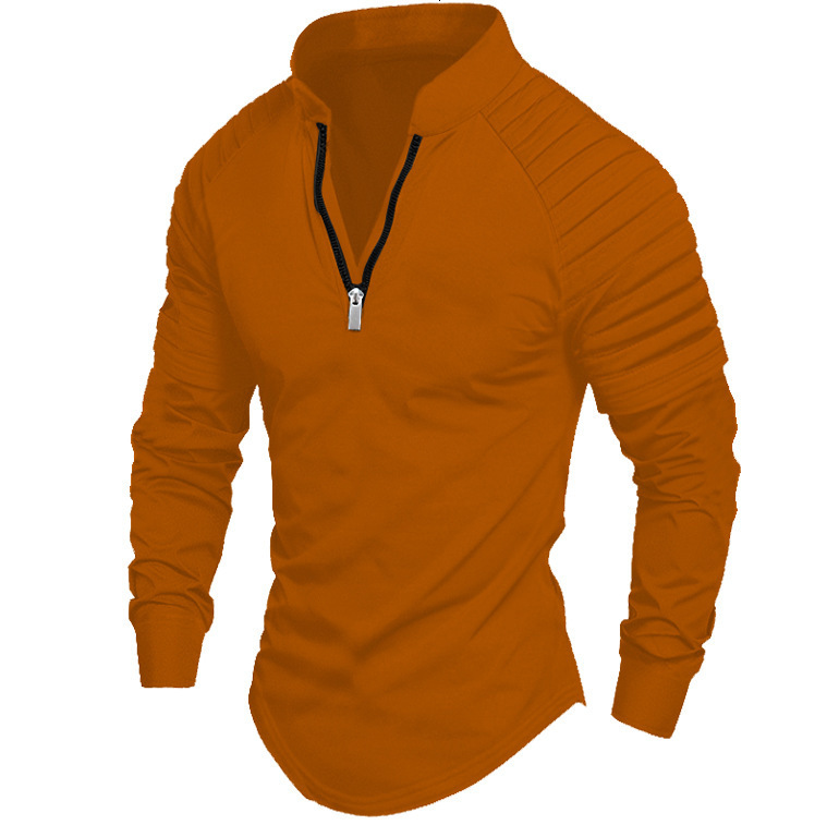 2025 Instagram Speed Sale Spring and Autumn Polo Shirt Zipper Long Sleeve Mens Sports Polo Shirt