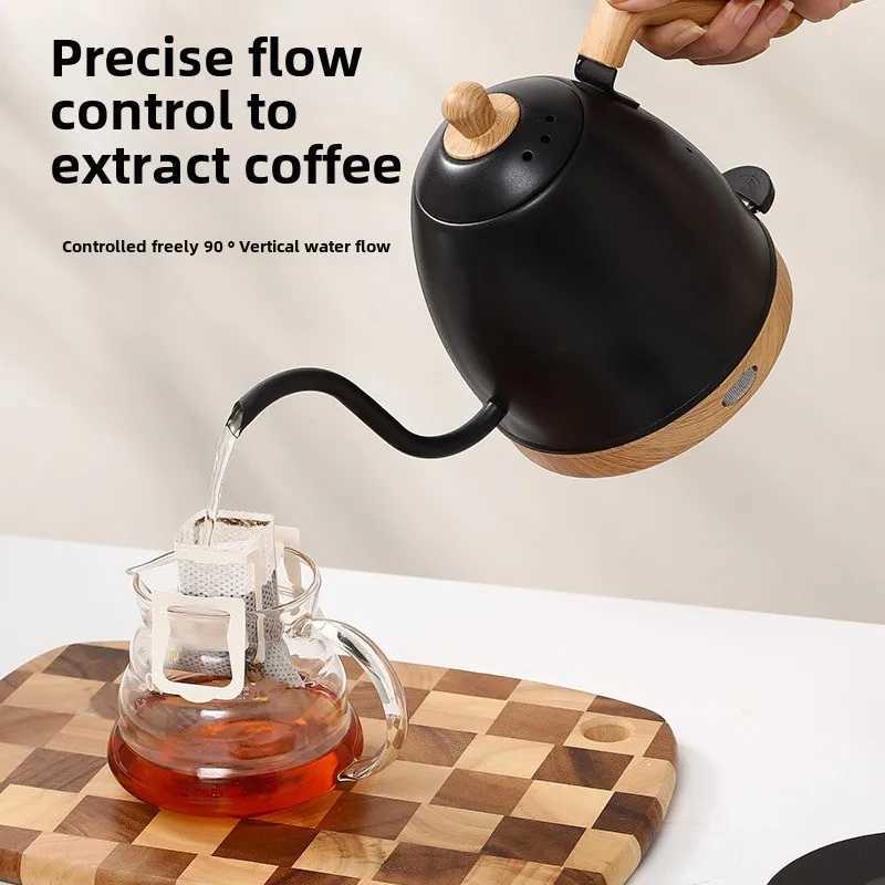 Kettle hand-brewed coffee pot food-grade stainless steel slender mouth electric kettle tea gooseneck pot new Y251114