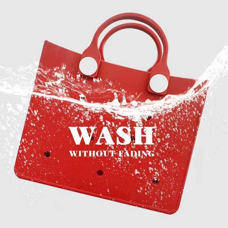 2024 INS Cute Beach Hole Bag EVA Waterproof Durable Handbag Slide Phone Storage Bag Childrens Swimming Shopping Bag W250415