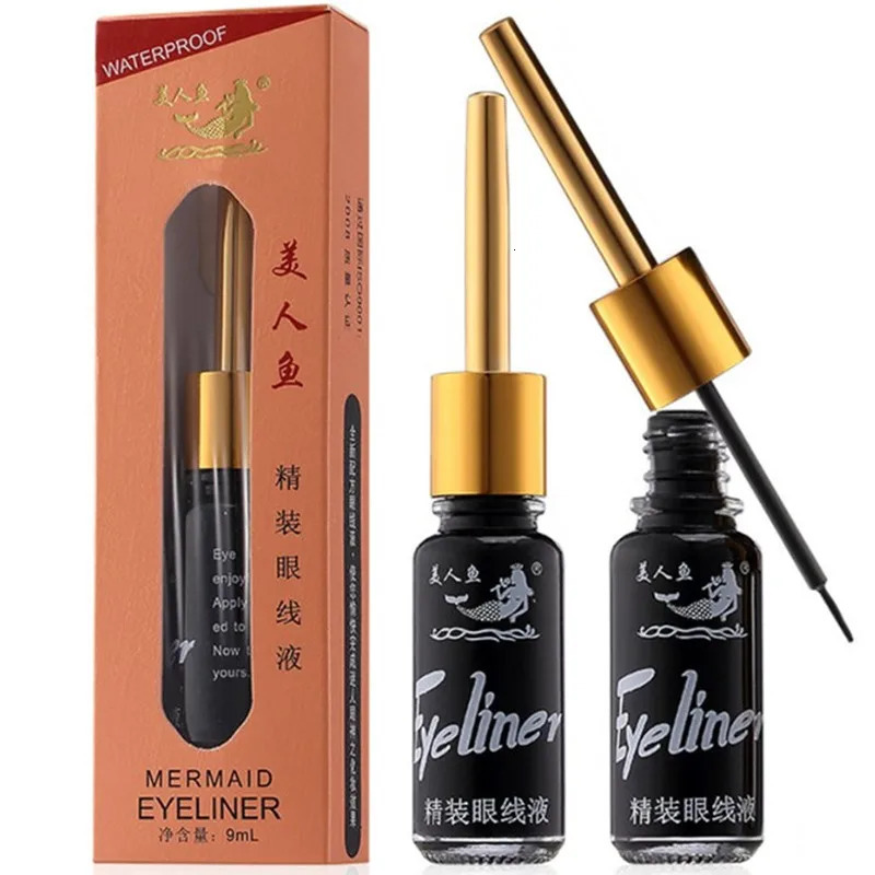 Black Liquid Eye Liner Pen Long-lasting Waterproof Hard Soft Brush Eyeliner Pencil Sexy Natural Makeup Beauty Tool Cosmetic Set 250414