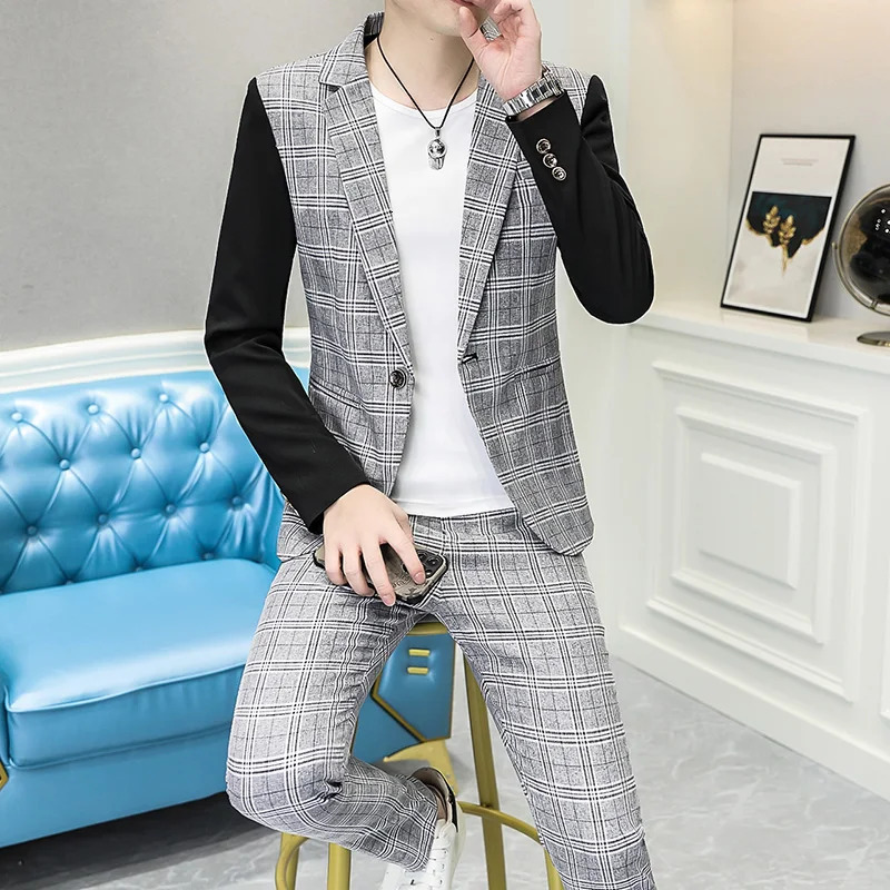 2023 High Quality Fashion Casual SetMens Mens Trend Young and Handsome Korean Edition Ultra Thin Set Two Piece 250414Z