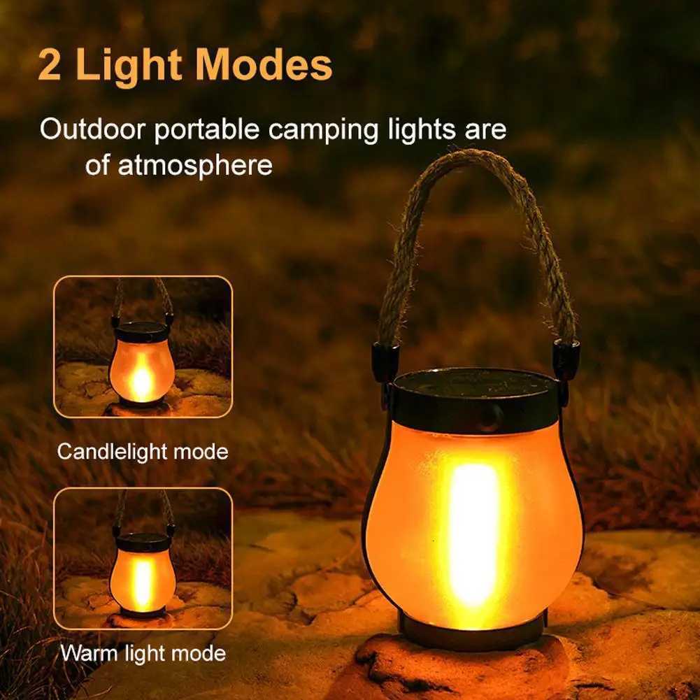 Solar Flame Lights Outdoor Waterproof Garden Lights with Flickering Flame Effect Solar Powered Lantern for Yard Camping Decor M251115
