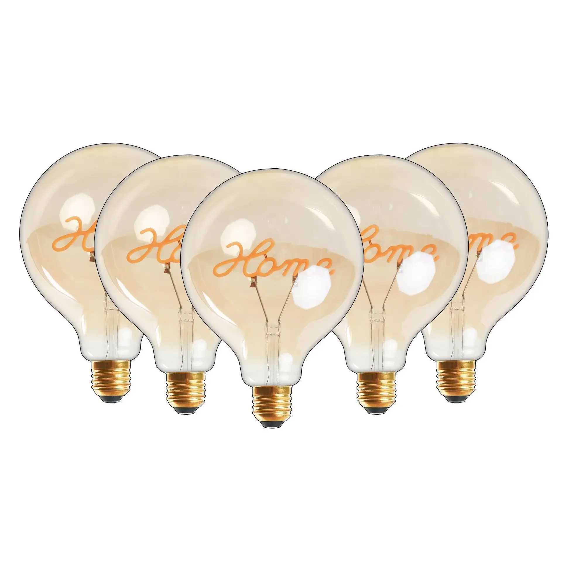 LED G125 Edison bulb E27 4W 220V 110V Dimmbale Warm white Ambient HOME Filament Lamp Bedroom Light Energy-saving Super Bright C251115