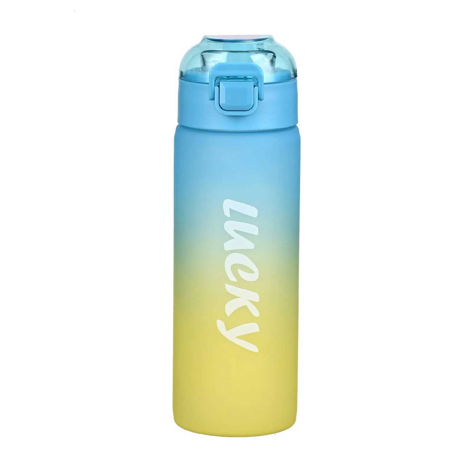 650ml Sports Water Bottle High-grade Frosted Gradient Color Water Cup Outdoor Portable Water Bottle Leak Proof Plastic CupsW251114