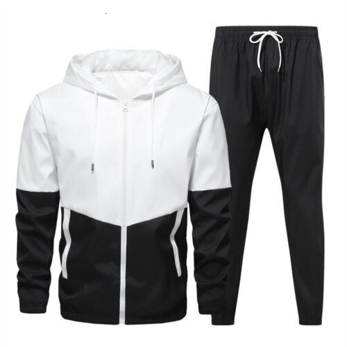 2 Mens Sweatsuits Piece Sports Jacket Tracksuit Sets Casual Pants Jogging Suits