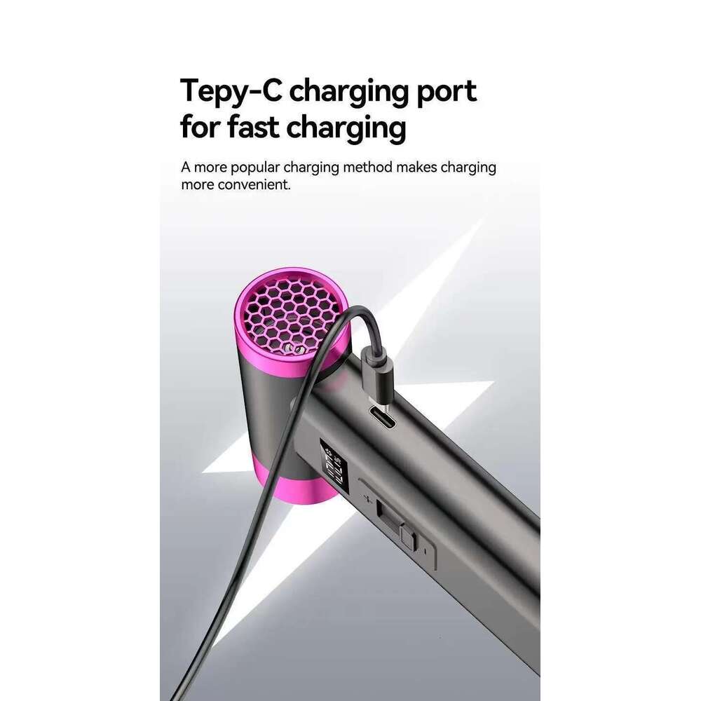 Portable Wireless Hair Multifunctional Air Duster Travel USB Rechargeable 110000RPM High Speed Blow Dryer Only Cold Wind