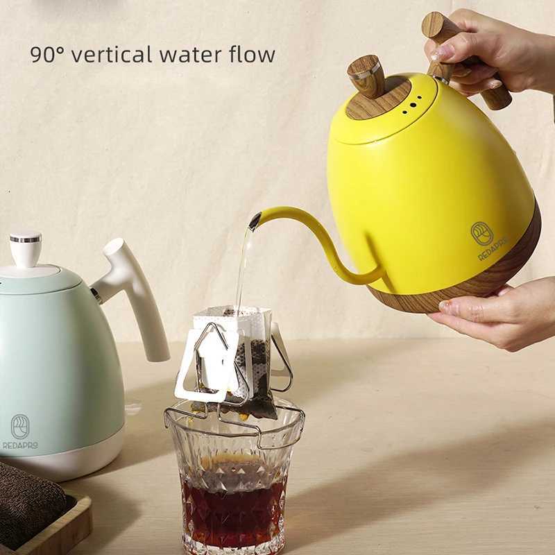 1000ML Electric Kettle Gooseneck Hand Brew Coffee Pot 1350W Slender Fine-mouth Jug 304 Stainless Steel Teapot Kettles 220V Y251114