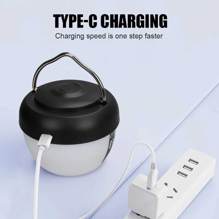 Outdoor LED Camping Lights Rechargeable Portable Night Lamps Built in Battery Emergency Tent Hanging Light Emergency Men Gift M251115