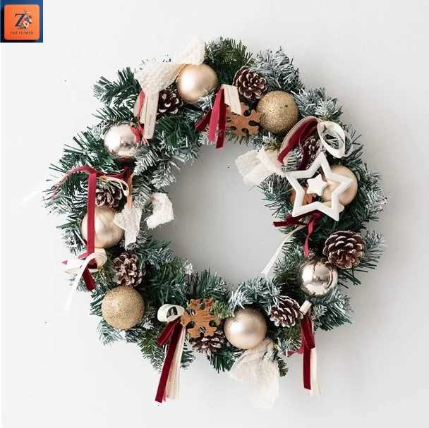 Realistic Christmas Wreath Garland Decor New Door Hanging Rattan For Home Party Venue Layout For Thanksgiving GraduationM251115