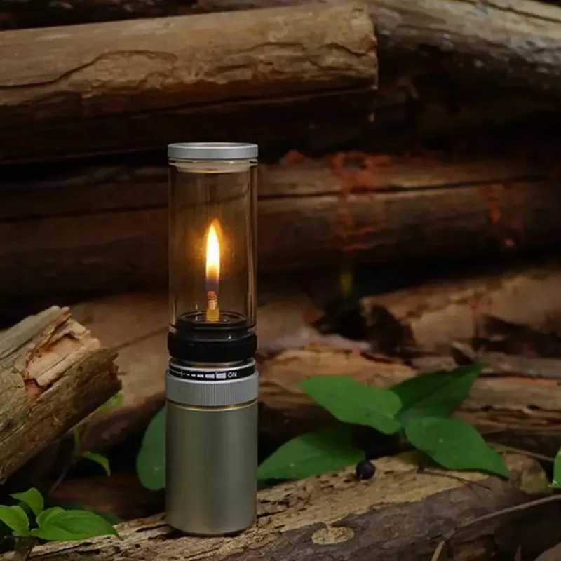 Portable Camping Tent Gas Lamp Outdoor Gas Candlelight Windproof Adjustable Gas Candlelight Lantern for Camping Accessories M251115