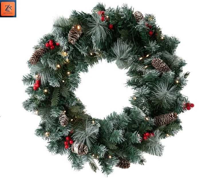 Realistic Christmas Wreath Garland Decor New Door Hanging Rattan For Home Party Venue Layout For Thanksgiving GraduationM251115