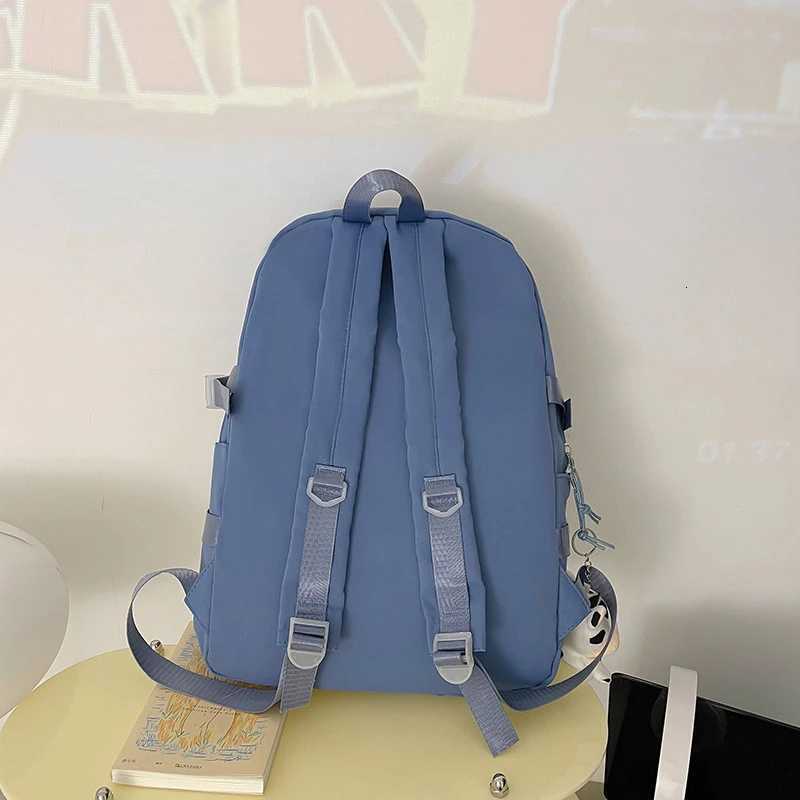 Popular Pink Purple Color Girls High School Student Backpack BagsW251114