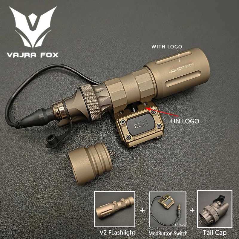 Tactical Gear Metal PlhV2 Flashlight LED 1300 Lumen with Modbutton Pressure Switch for Ar15 Airsoft Hunting Weapon Scout Light Z251115