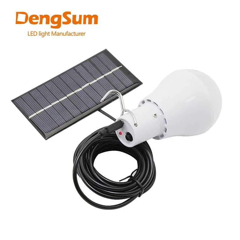 New Useful Energy Conservation USB 5W Portable camping light Led Charged Bulb Light Charged Solar Energy Lamp Outdoor Lighting C251115
