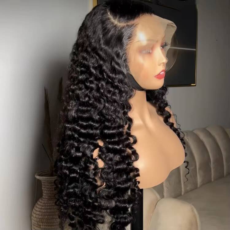 Burmese Curly Raw Hair Glueless Pre Pluck Wig 13x4 Lace Front Human Hair Wigs Hd Lace Frontal Loose Deep Wave Curly Wigs