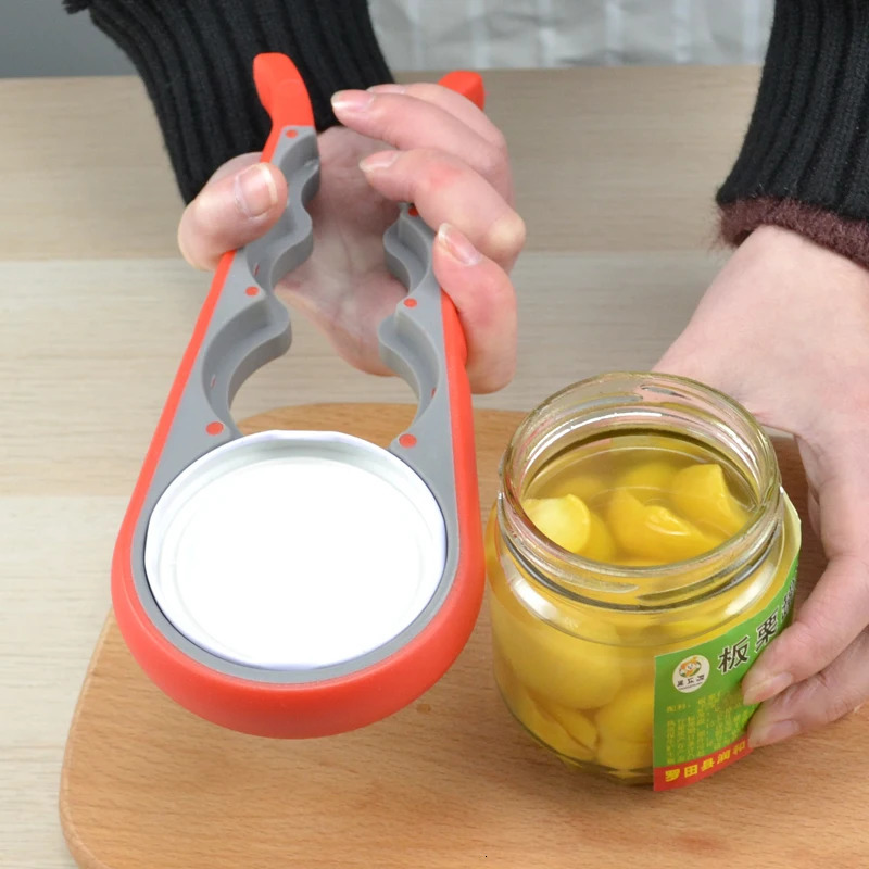 Multi Purpose Opener Handy Screw Cap Jar Openers 4 in 1 Lid Quick Opener Bottle Lid Easy Grip Bottle Kitchen Supply 250414