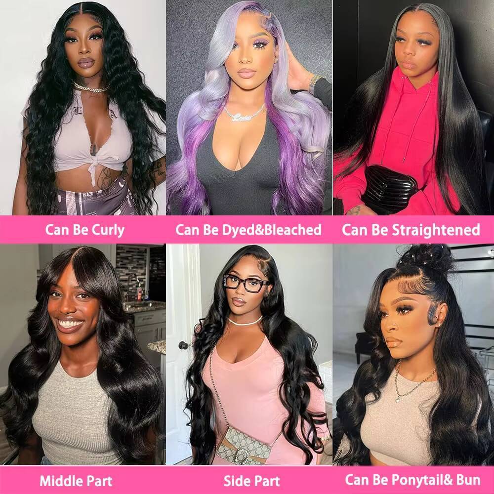 Ready to Ship Brazilian Virgin Hair Body Wave 180 Preplucked 13x4 Transparent Full Lace Front Wigs Human Hair for Black Women