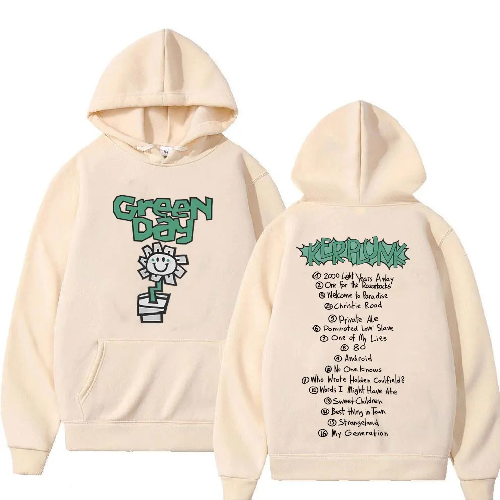 Punk Band Green Day Kerplunk Graphic Hoodie Male Vintage Casual Fleece Sweatshirt Men Women Gothic Rock Retro Oversized Hoodies 251113