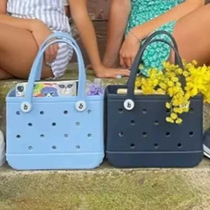 EVA beach bag womens shoulder bag fashionable waterproof summer storage basket mini childrens shopping shoulder bag toy storage bag W250415