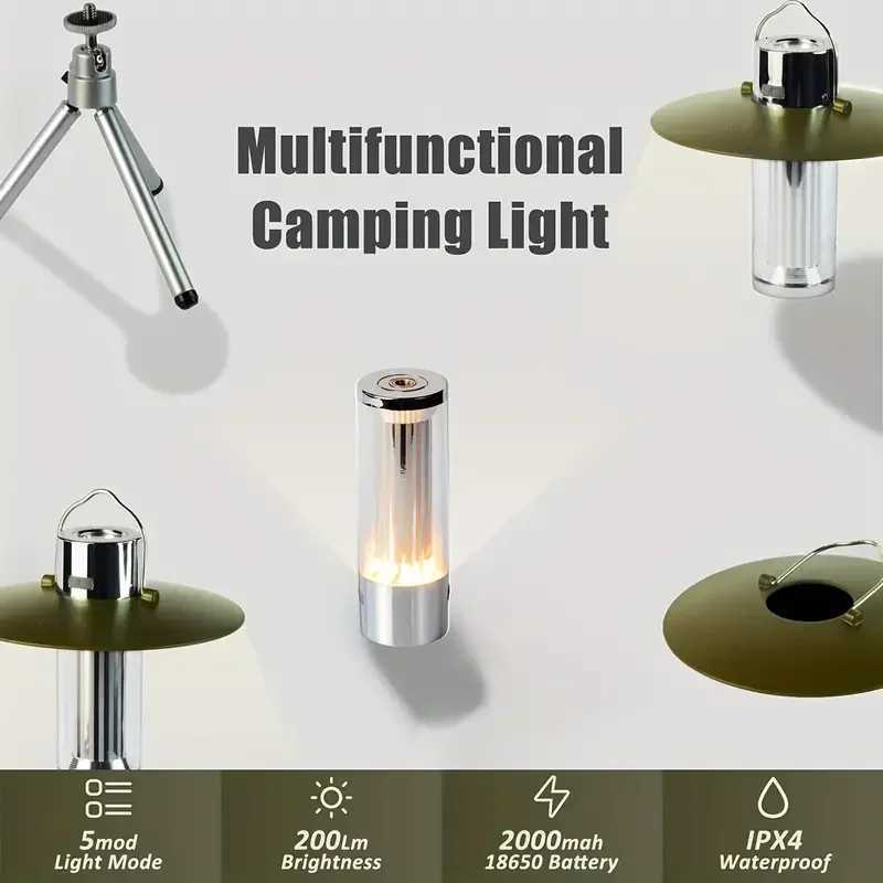 Portable Camping Lantern Multifunctional LED Camping Light Waterproof Outdoor Light Lantern with Base and Tripod M251115