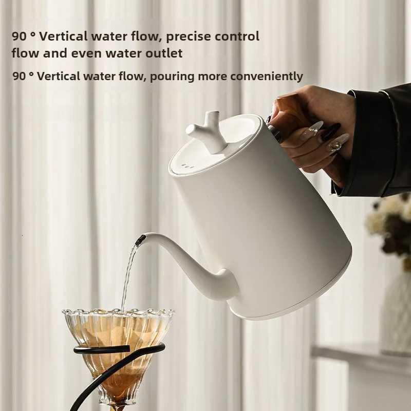 1000W Electric Kettle Household 304 Stainless Steel Coffee Pot Intelligent Temperature Regulation LED Display Safe Anti Scalding Y251114