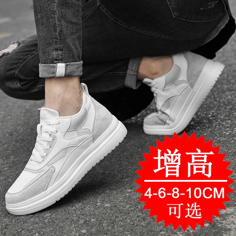 Elevator Shoes Men Women Sneakers Height Increasing Invisible 6CM 8CM 10CM Heighten Sports Taller Lift White Shoes 251114