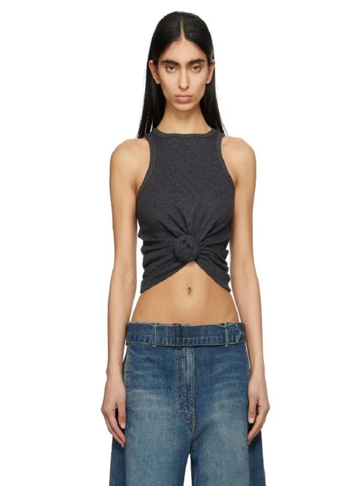 traf 2025 women tank tops pure cotton stretch corset sexy ladies summer t-shirt vest y2k clothes high quality pullover bra 250415