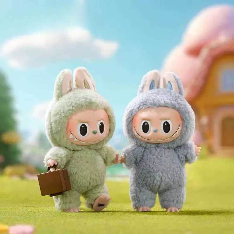 Real Labubu Exciting Macarons Series Blind Box Trend Game Heartbeat Vinyl Base Doll Mystery Box Series Model Toy Gift T250415