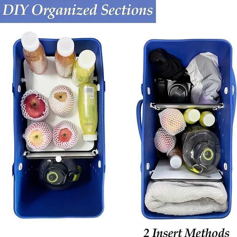 1pc# Cave Bag Divider Beach Bag Storage Dry Wet Separation Tray Multi functional Beach Bag Accessories W250415