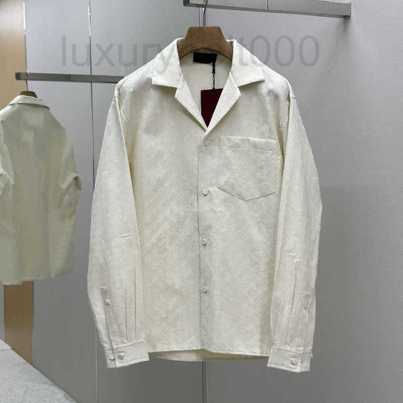 Men's Shirts High Quality Designer Men's Casual Shirts Long Sleeve Shirts Lapel Jacquard Embroidered Polo Business Shirts YBGS