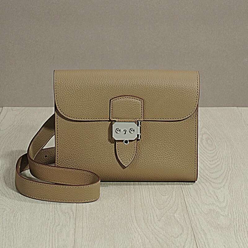 New Large Capacity Casual Crossbody Leather Handbag Single Shoulder Bag Two-In-One Korean Style Fashion