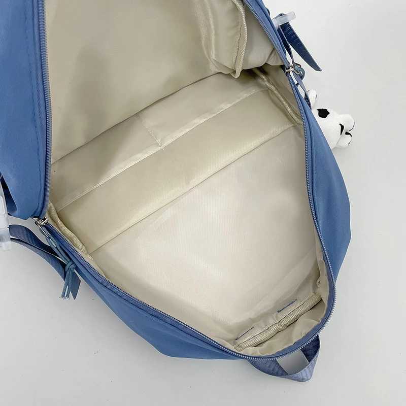 Popular Pink Purple Color Girls High School Student Backpack BagsW251114