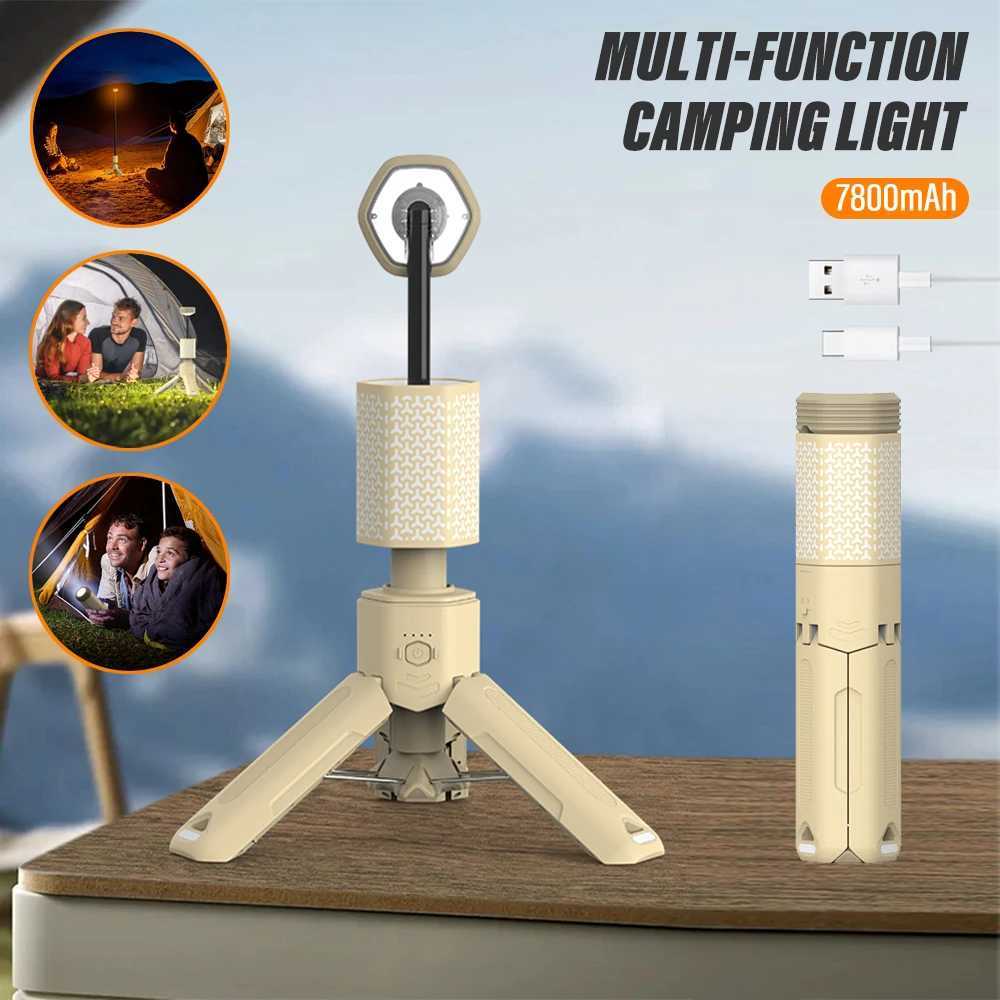 High-power LED portable light Outdoor searchlight Multifunctional camping light The head can be retractable M251115