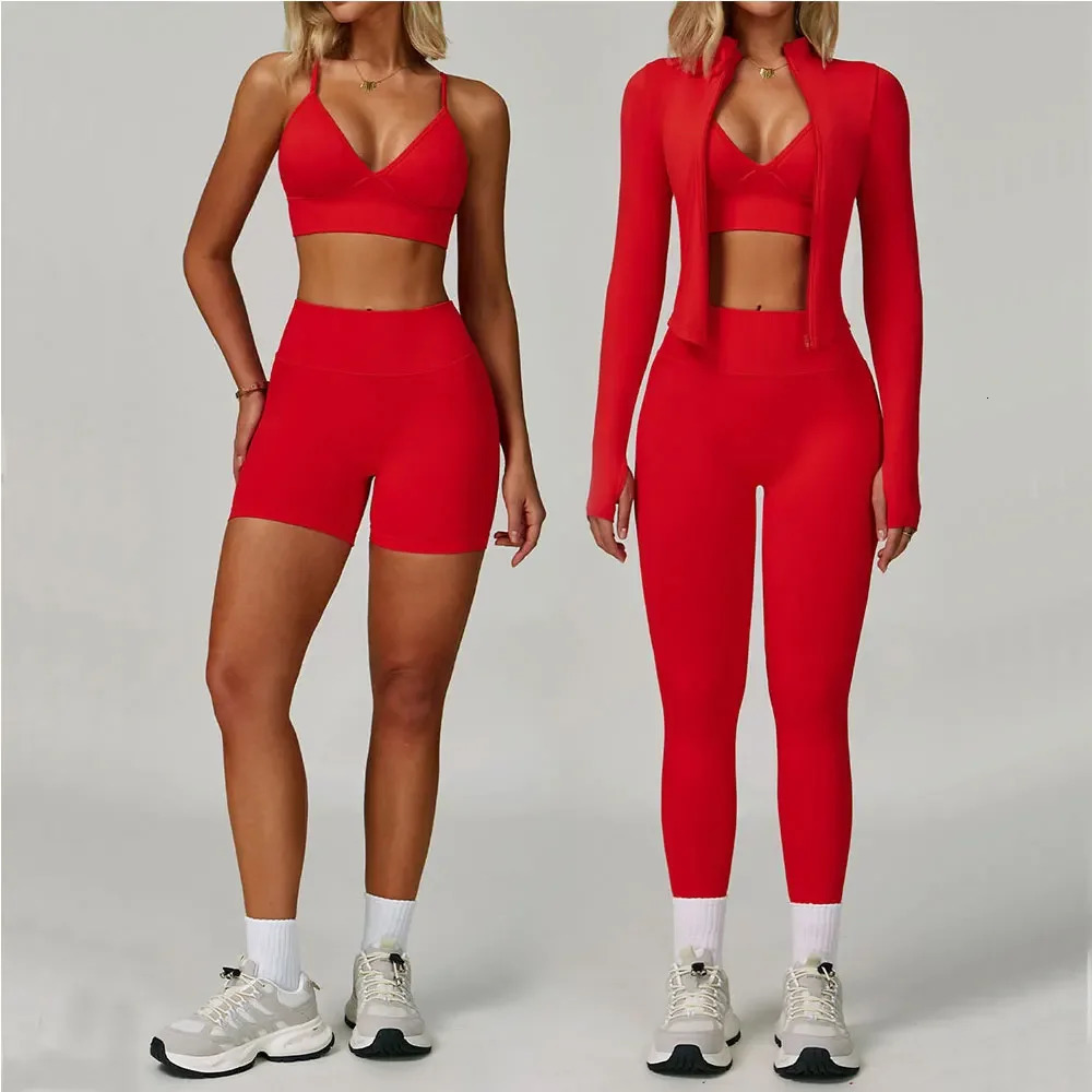 2/3PCS Yoga Suit Sports Set Women Tracksuit Gym Set Seamless Running Workout Set Push Up Long Sleeve Sports Jacket Yoga Clothing 251111