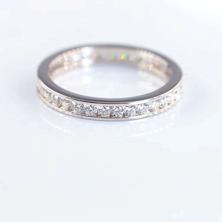 Custom 14k Solid Gold Moissanite Engagement Ring D Color Moissanite Diamond Eternity Band Mens Women Wedding Ring Jewelry