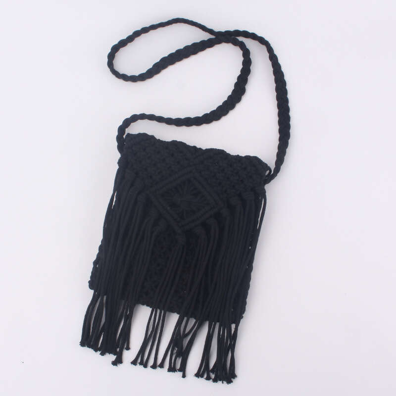 Handmade Beach Bag Simplified Tassel Crossbody Grass Korean Version Single Shoulder Woven Summer Beach Women's Bag Kq2