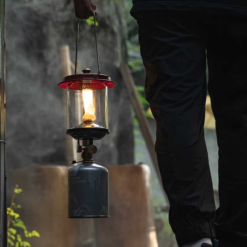 CAMPINGMOON-Portable Windproof Lantern with Bag Aluminum Alloy Butane Camping Gas Lamp T-9 T-9-S New Arrival M251115