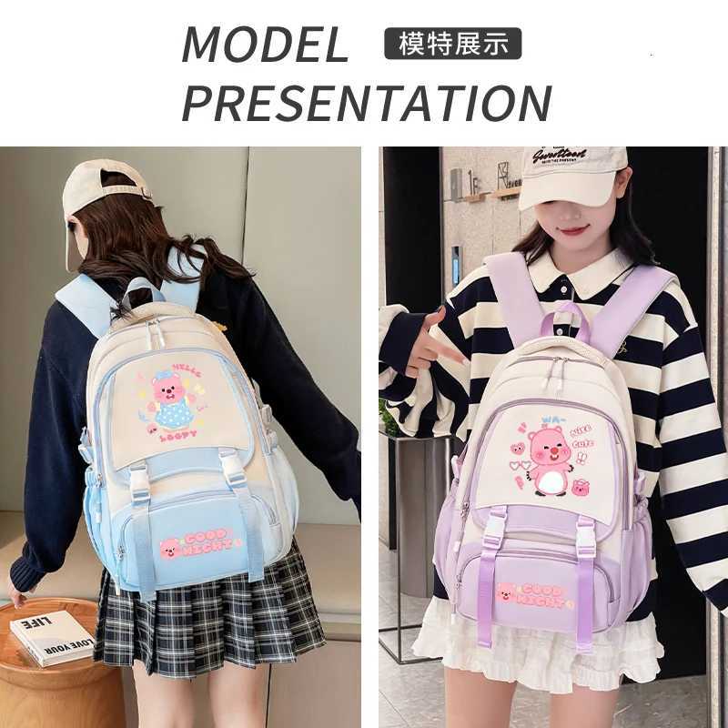 Beaver Backpack 2025 New Cartoon Cute Girls Backpack Teenager School Bag Luxury Large Capacity Back to School BackpackW251114