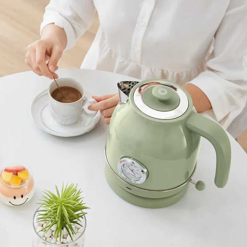 220V Retro Thermometer Electric Kettle Household Integrated Kettle 304 Stainless Steel Rice White 17L large Capacity Y251114