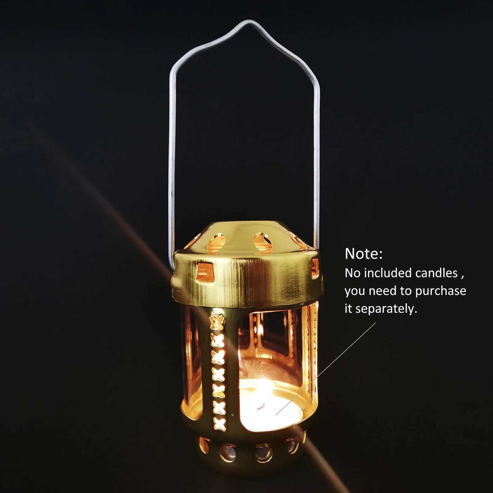 Candle Lantern Mini Bright Aluminium Alloy Brass Night Fishing Hanging Candle Lamp Outdoor Camping Angling Candle Lamp M251115
