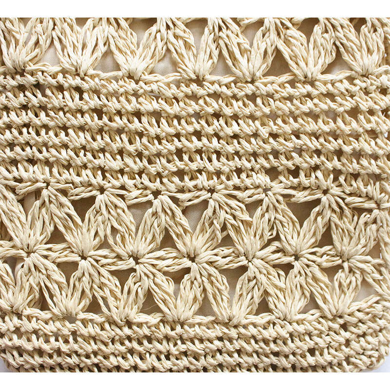 Handmade Beach Bag Straw New Single Shoulder Crossbody Women's Hand Woven Beach Bag, Hollowed Out Tassel Artistic Leisure Versatile Small Bag Kq2