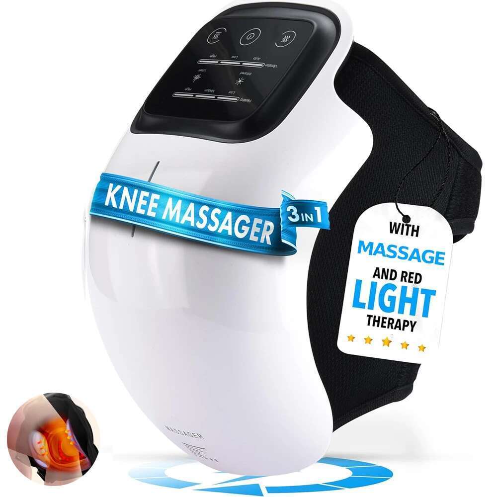 Knee Massager Smart Red Light Massage Therapy for Swelg Stiff Joints Stretched Ligament and Muscles Injuries Gifts